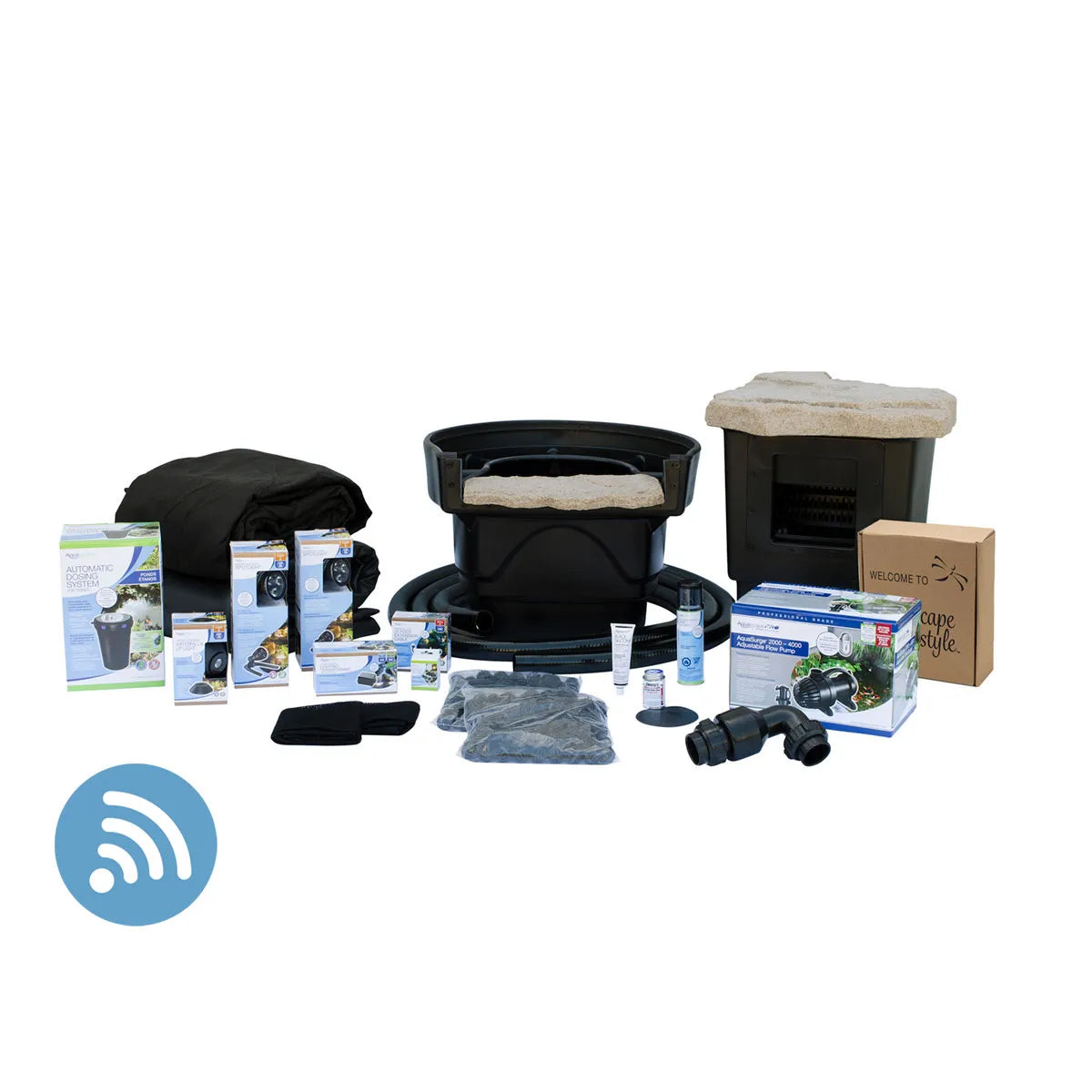 Medium Pond Kit 11' X 16' With 3-Pl 3000 Pond Pump