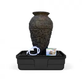 Medium Stacked Slate Urn Landscape Fountain Kit