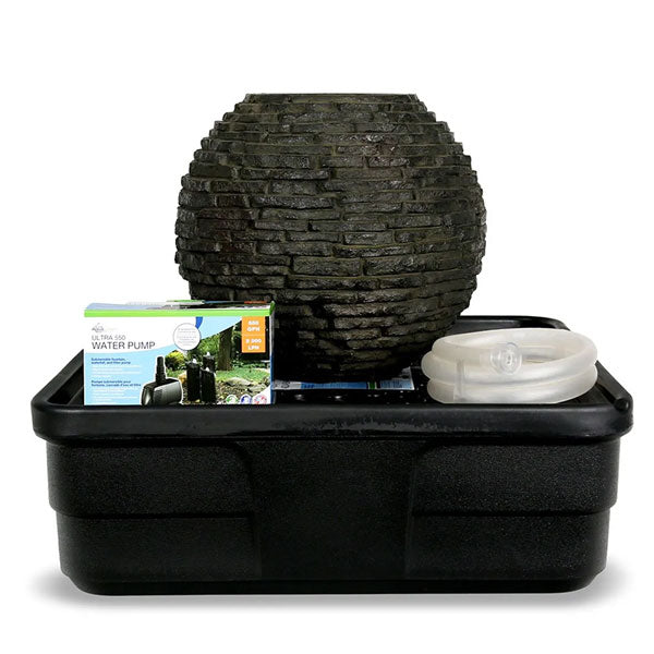 Aquascape Extra Small Stacked Slate Sphere 18" Fountain Kit