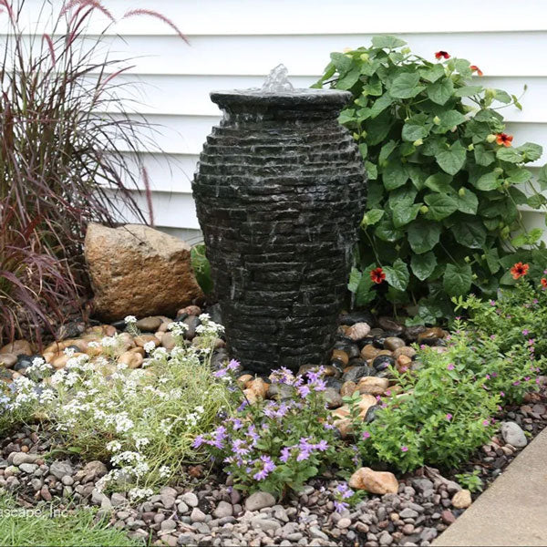 Aquascape Extra Small Stacked Slate Urn 24" Fountain Kit