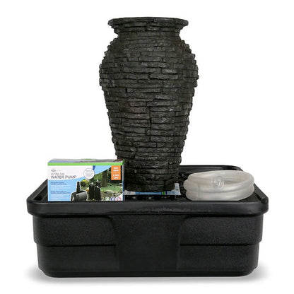 Aquascape Extra Small Stacked Slate Urn 24" Fountain Kit