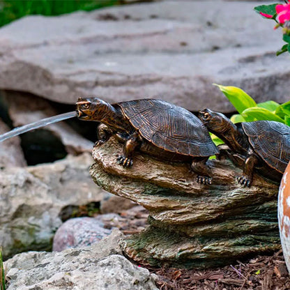 Aquascape Double Turtle On A Log Spitter