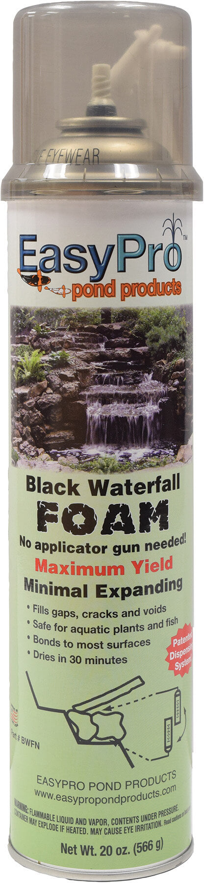 EasyPro Black Straw Waterfall Foam, 20 Ounces